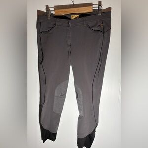 Gray and Black Riding Pants